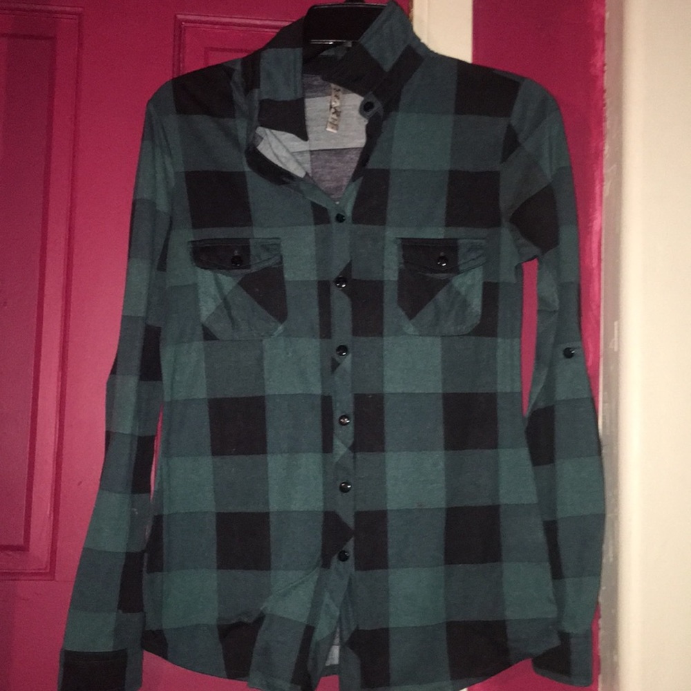 Green and black flannel